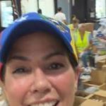 Daniela Kosán entregada en la ayuda a Venezuela desde Miami