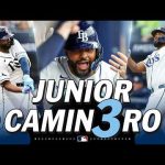 Junior Caminero busca récord histórico de jonrones en MLB